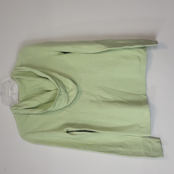 BROOKS BROTHERS 365 Lime Green Cotton Thermal Kangaroo Pocket Hoodie - Picture 9 of 12